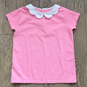 Jacadi Pink Tee with White Scalloped Collar